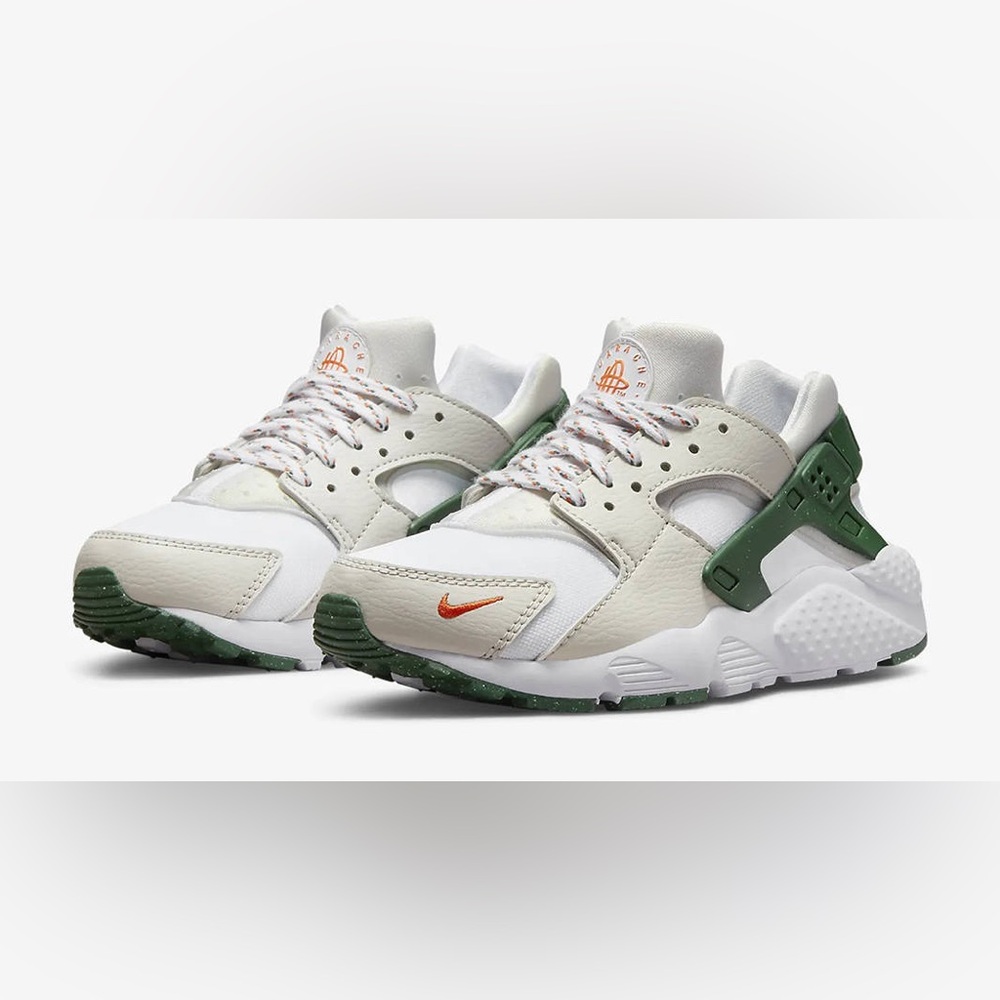 nike air huarache gs green orange - Picture 2 of 8